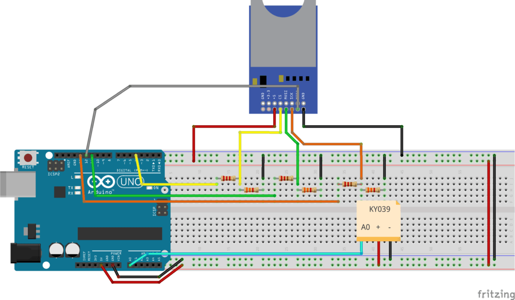 Medidor de frequencia cardiaca com KY039