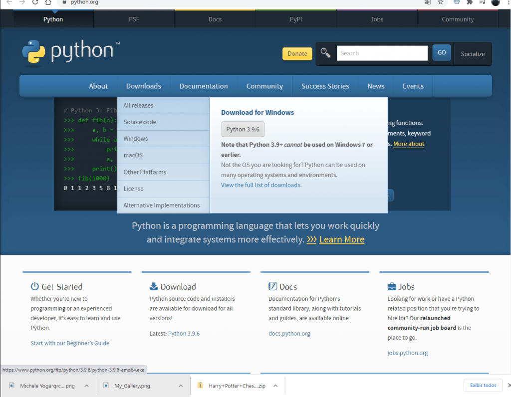 Página oficial Python
