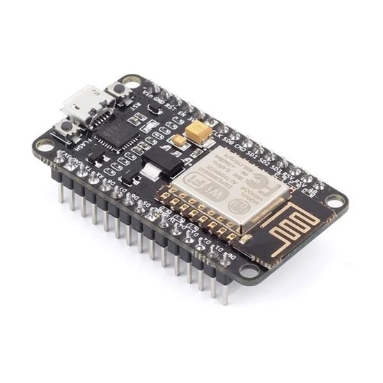 Placa NodeMCU baseada no ESP8266, destacando o módulo ESP-12.